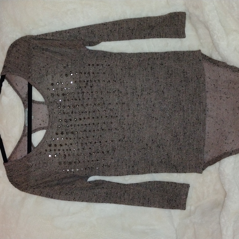 💥BOGO💥 CHARLOTTE RUSSE size Medium High- Low Brown Sweater Blouse